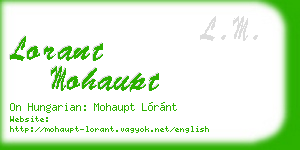 lorant mohaupt business card